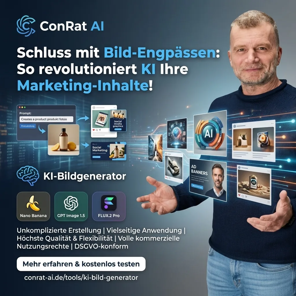 KI-generiertes LinkedIn-Visual mit integrierter Person